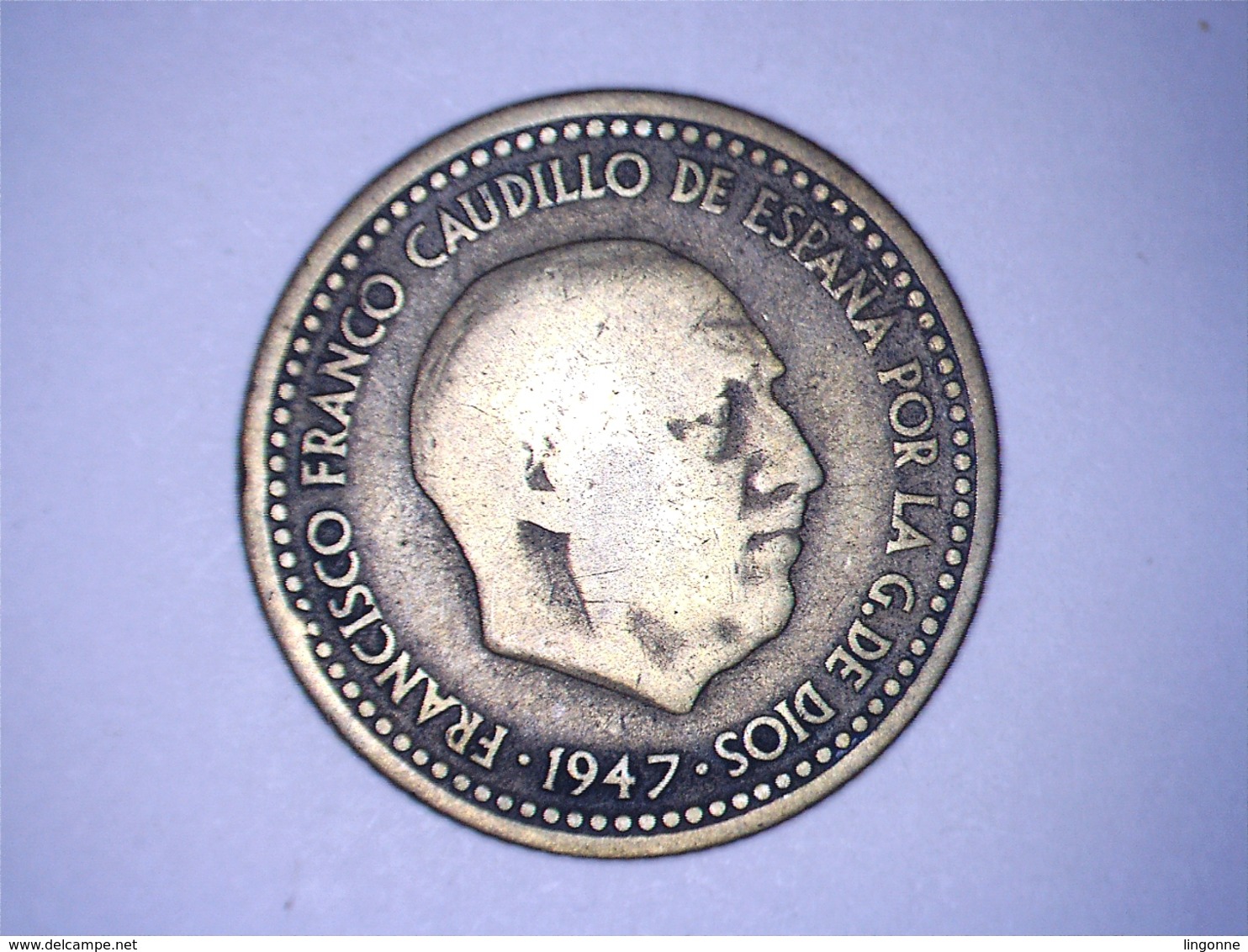 1947 - Espagne - Spain - UNA PESETA, ETOILE 54 - 1 Peseta