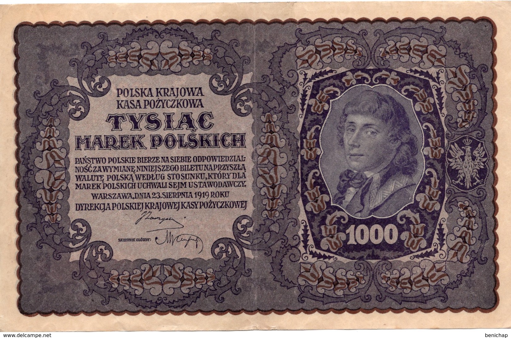 (R105) POLAND - POLSKA KRAJOWA - 1.000 MAREK - I SERJA A - Nr. 862263 - Polonia