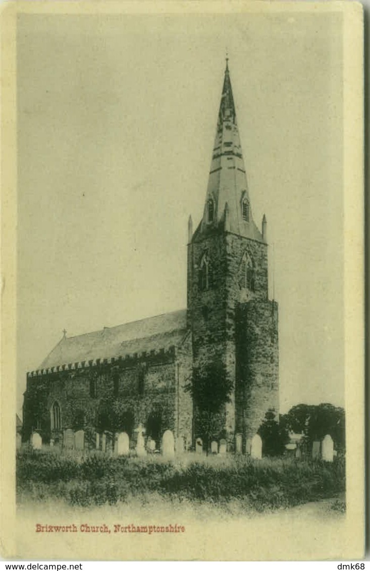 UK -  BRIXWORTH - CHURCH - MAILED - 1900s (BG8125) - Northamptonshire