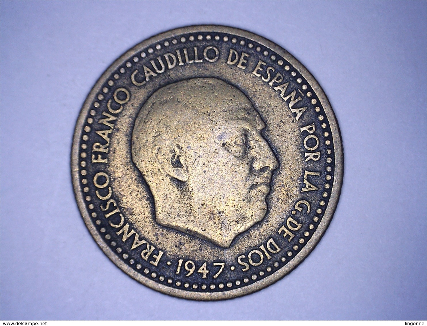 1947 - Espagne - Spain - UNA PESETA, ETOILE 50 - 1 Peseta