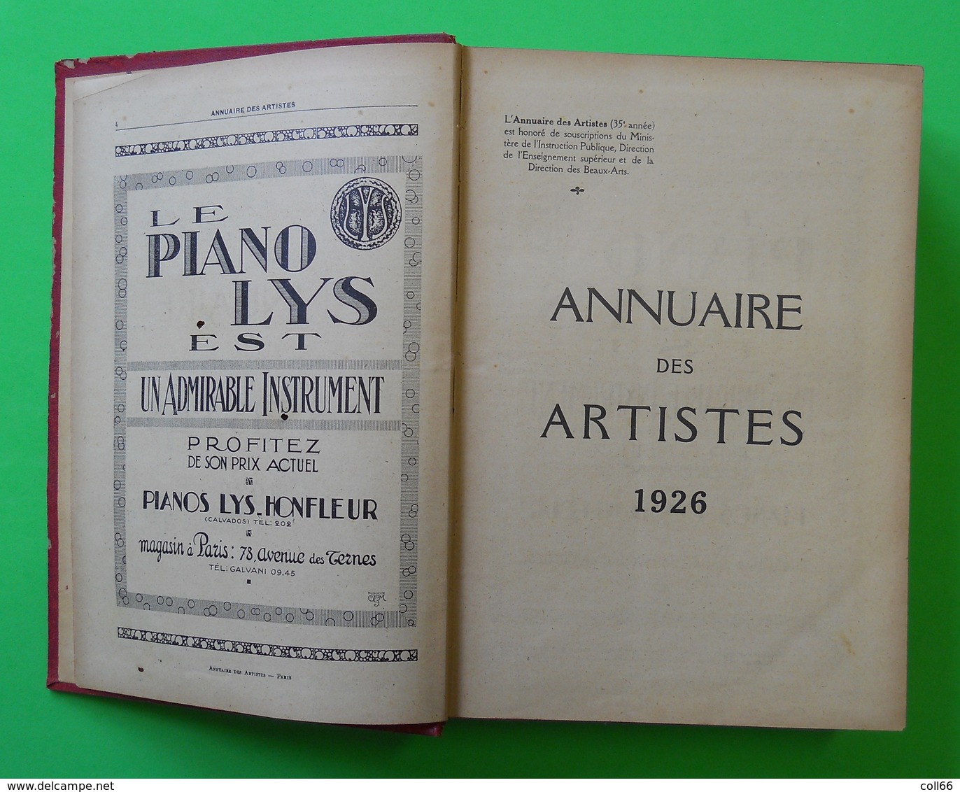 1926 Annuaire Des Artistes Couverture Carton 1477 Pages éditeur Office Général De La Musique Paris 2.709 Kg 18.5x27cm - 1901-1940