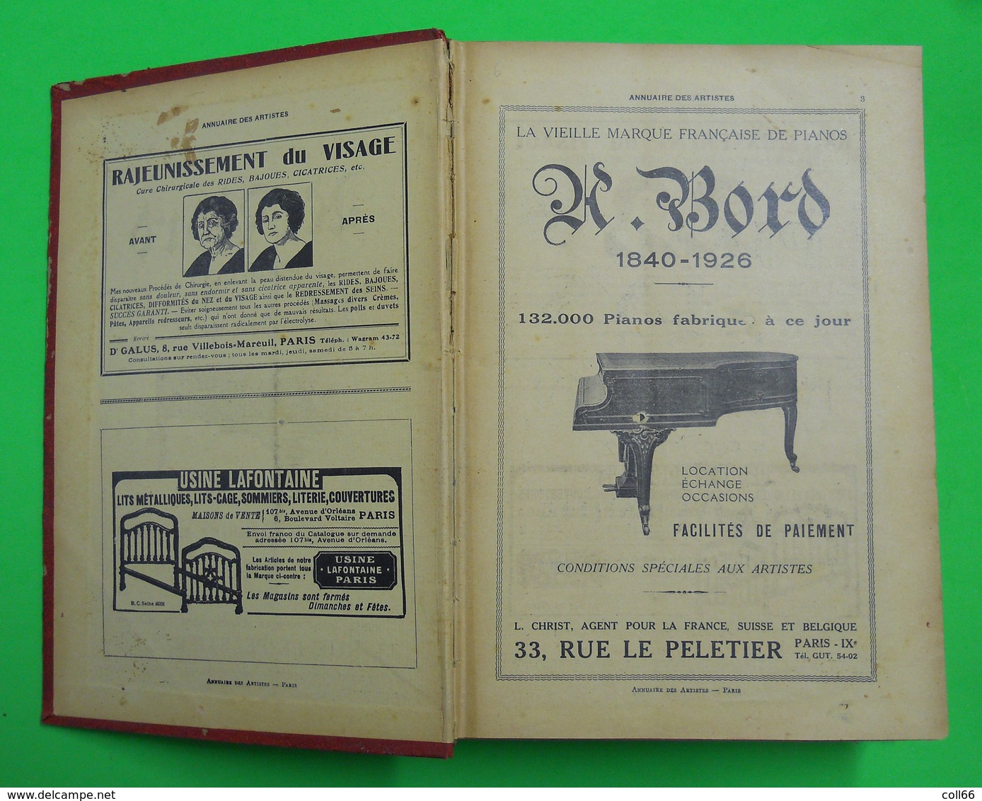 1926 Annuaire Des Artistes Couverture Carton 1477 Pages éditeur Office Général De La Musique Paris 2.709 Kg 18.5x27cm - 1901-1940