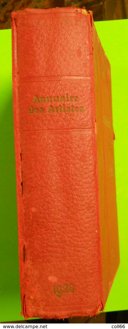 1926 Annuaire des Artistes couverture carton 1477 pages éditeur Office Général de la Musique Paris 2.709 kg 18.5x27cm