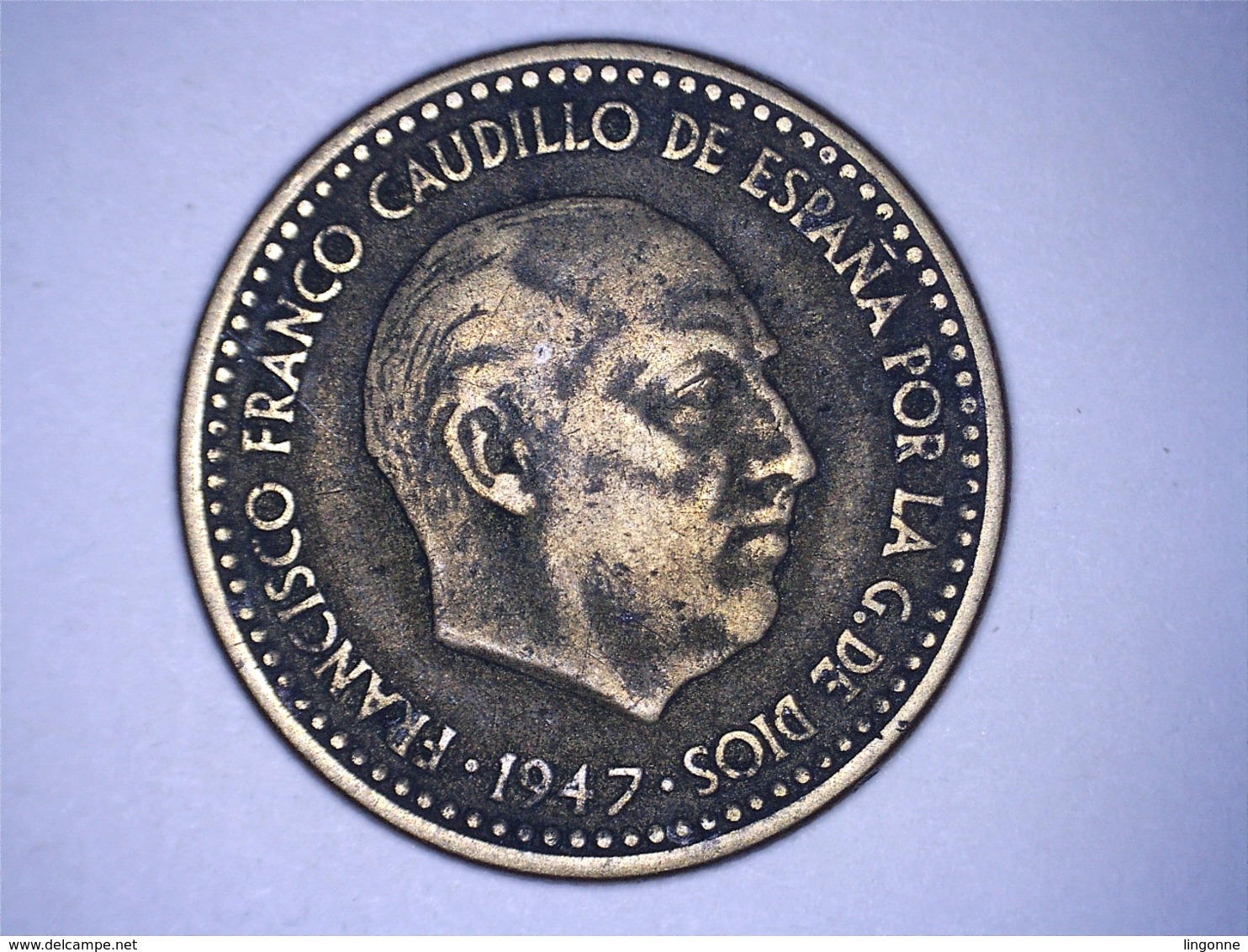 1947 - Espagne - Spain - UNA PESETA, ETOILE 54 - 1 Peseta