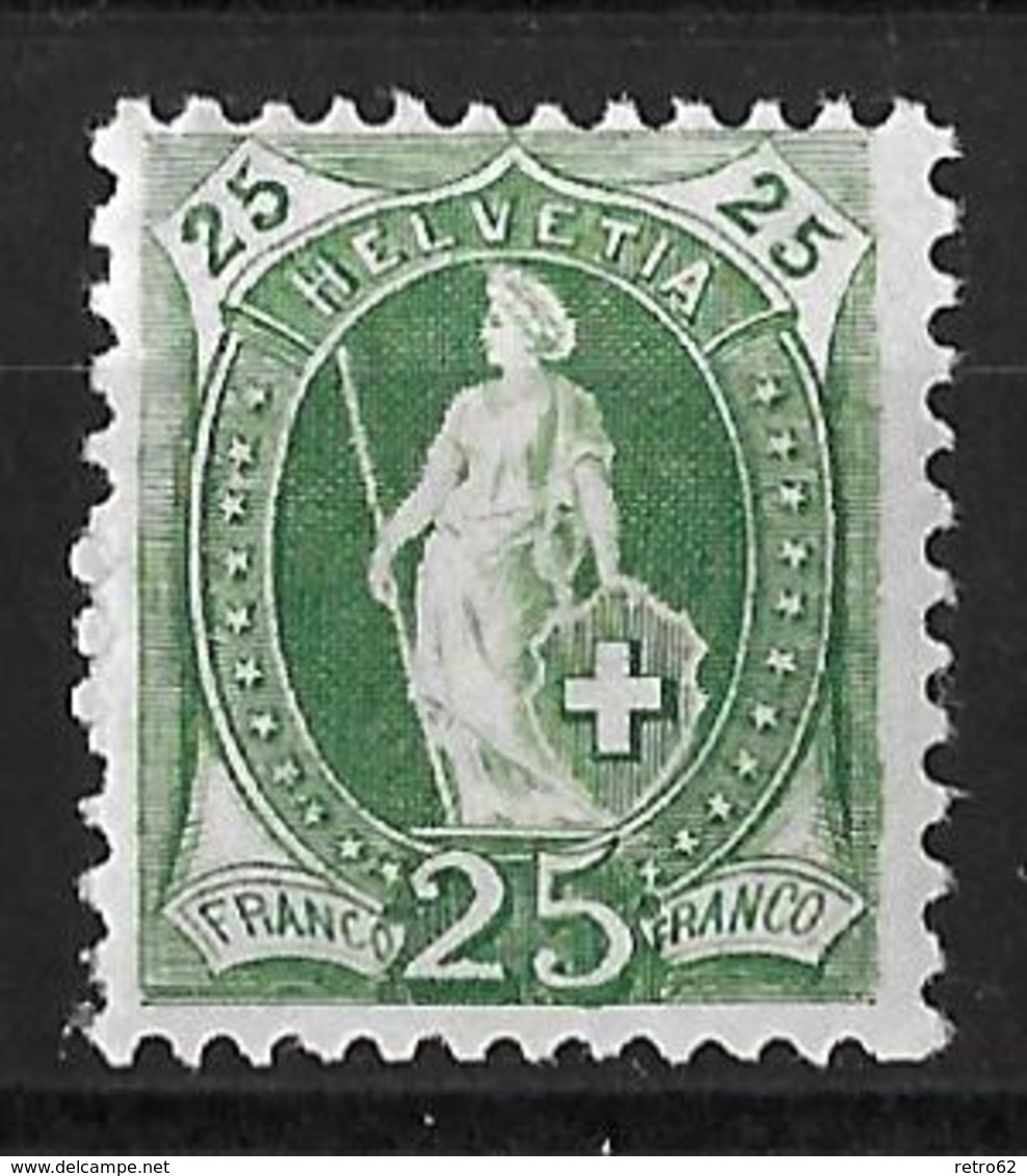 1894 - 1900 STEHENDE HELVETIA  →  (13 Zähne Senkrecht) Kontrollzeichen Form B     ►SBK-67D** / CHF 50.-◄ - Neufs