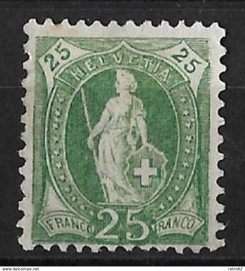 1894 - 1900 STEHENDE HELVETIA  →  (13 Zähne Senkrecht) Kontrollzeichen Form B     ►SBK-67D* / CHF 25.-◄ - Unused Stamps