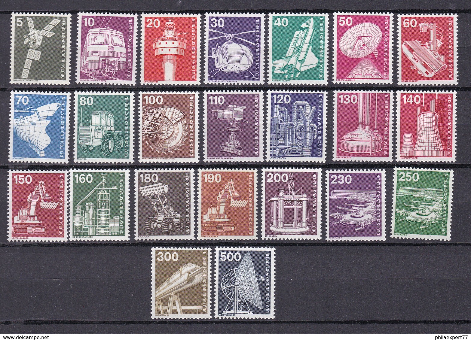Berlin - 1975/82 - Freimarken: Industrie Und Technik - Sammlung - Postfrisch - 48 Euro - Unused Stamps