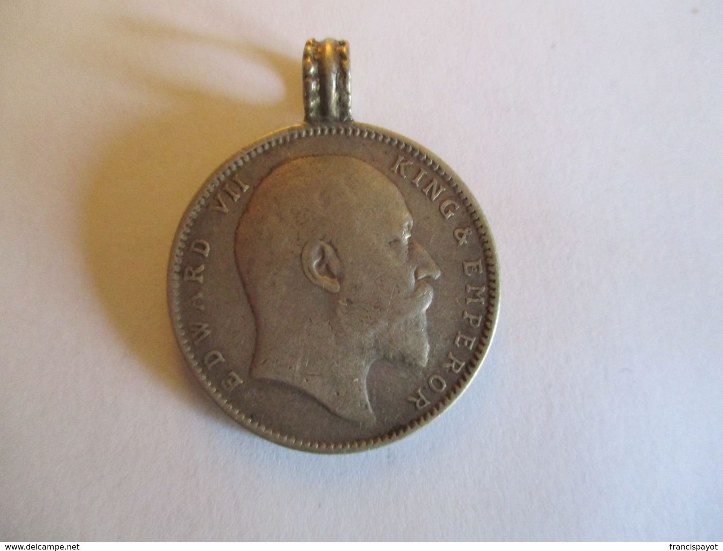 British India 1 Rupee 1905 + Jewelry Loop - Inde