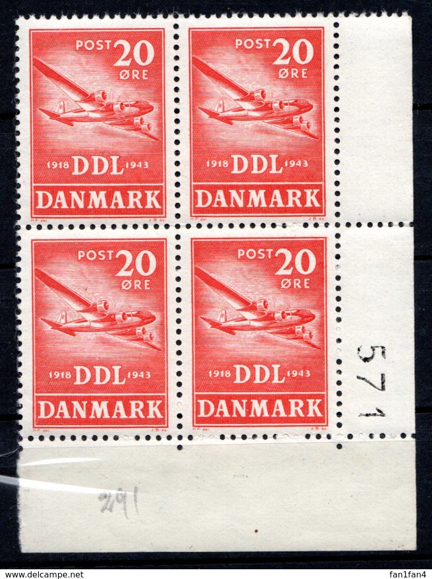 DANEMARK (Royaume) - 1943 - Blocs De 4 Des N° 291 Et 293 - Unused Stamps