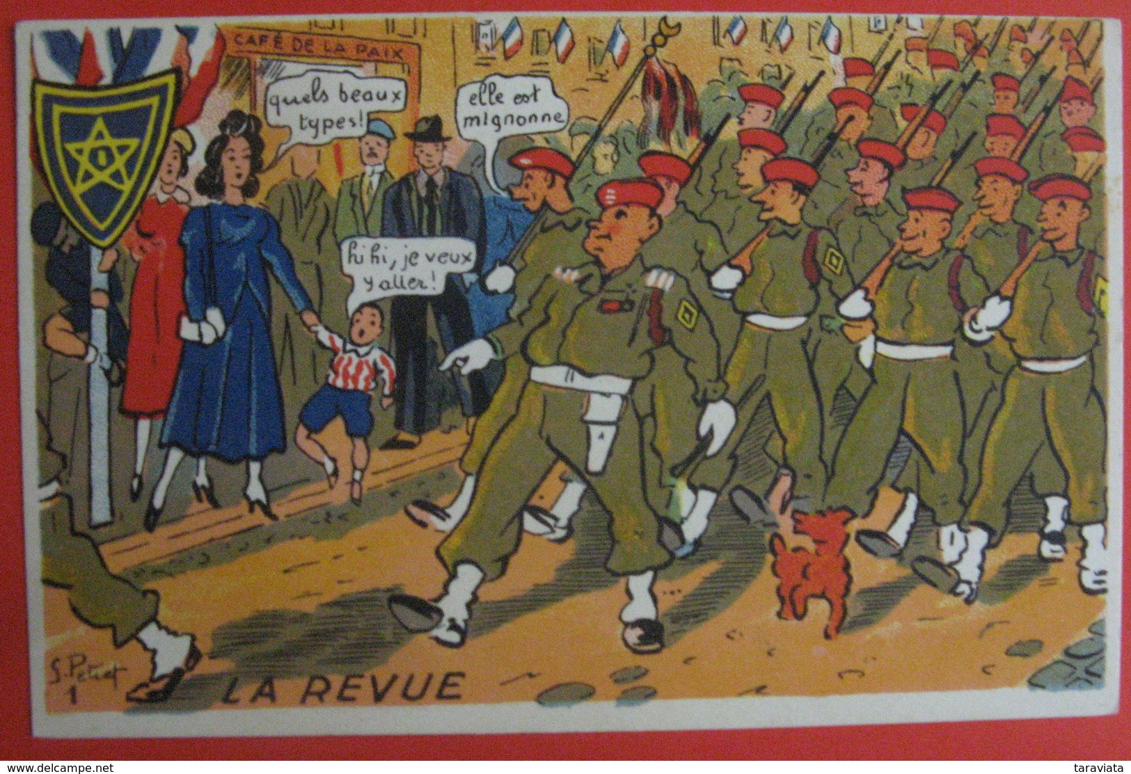 Illustrateur PETIET - Humour Militaria  - LA REVUE - Humor