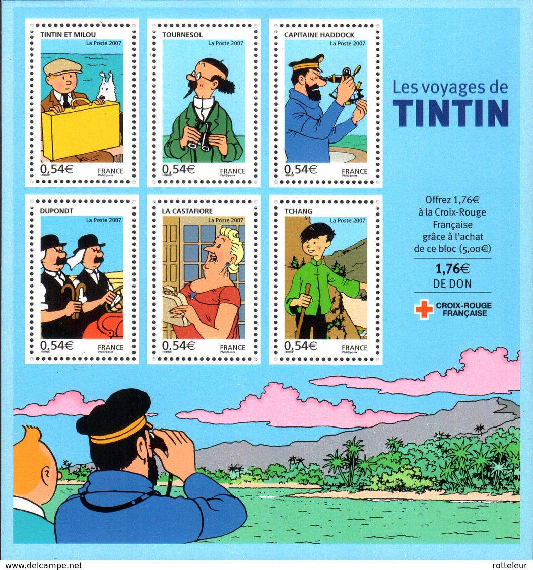 BF109 Y&T ** Les Voyages De Tintin Bloc 2007 - Ongebruikt