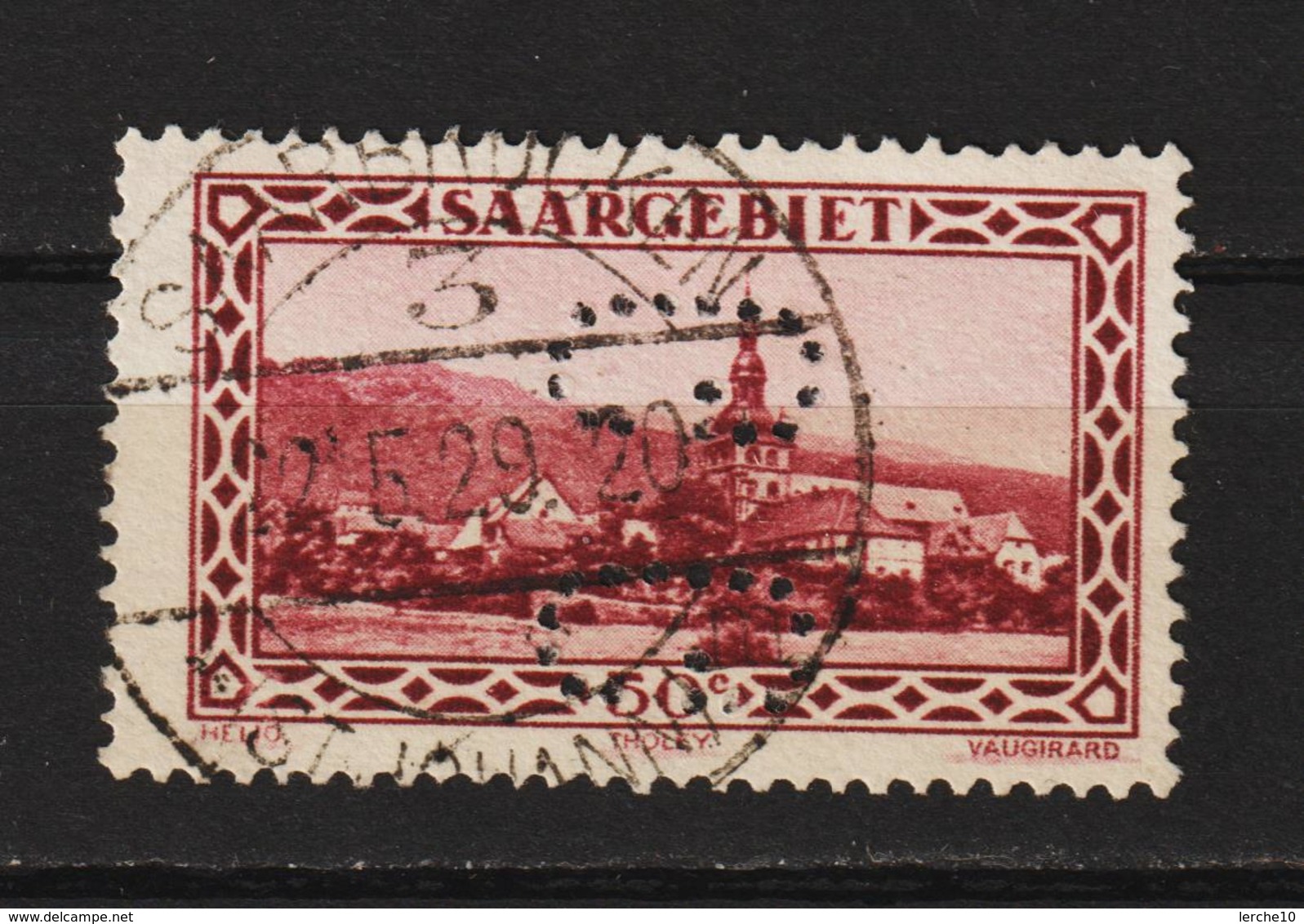 Saar MiNr. D 114 Perfins GG (sab06) - Dienstzegels