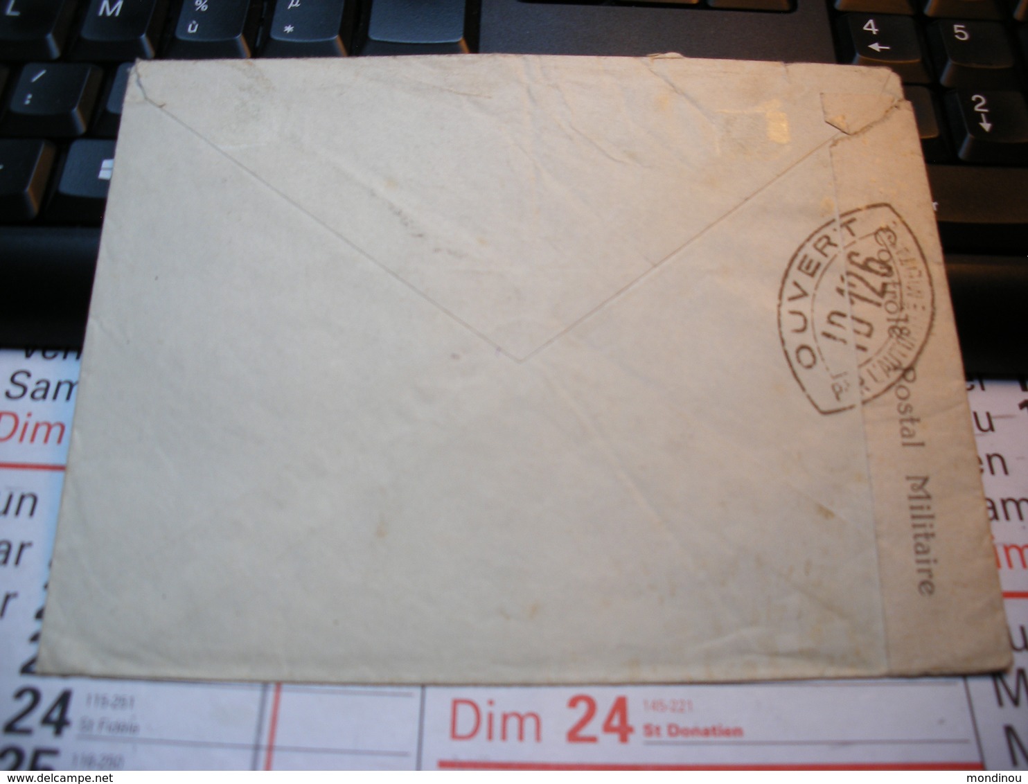 Enveloppe Contrôle Postal Militaire 1940. DOULLENS - Coulonges-sur-l'Autize - Autres & Non Classés