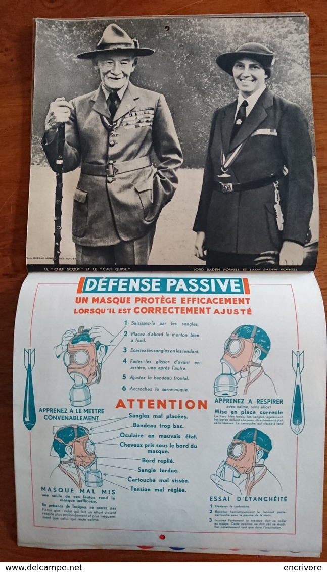 Calendrier 1940 SCOUTS DE FRANCE Illustré Par ROGER ADAM Photographies - Big : 1921-40