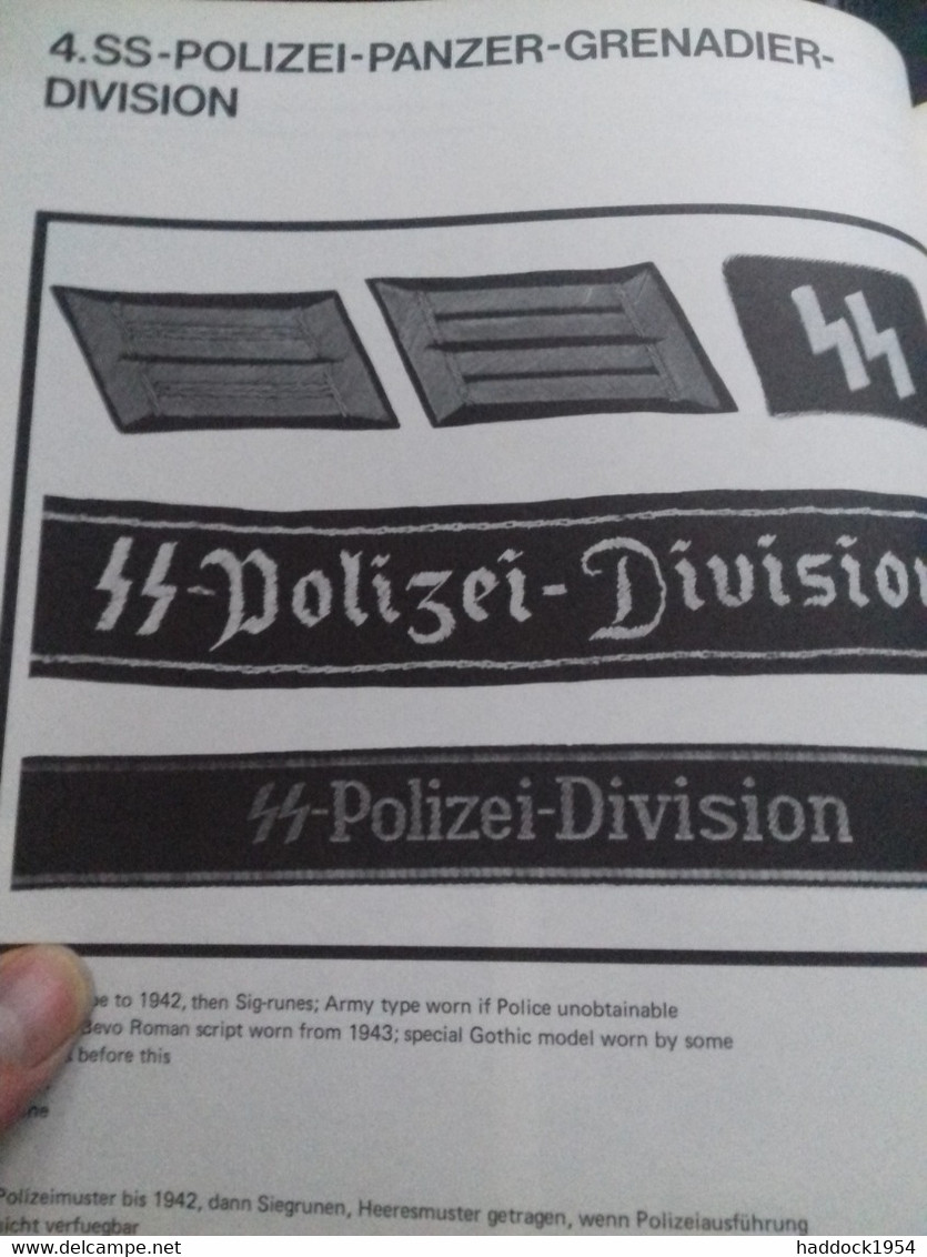 divisions abzeichen der WAFFEN-SS its divisional insignia  BEADLE and THEODOR HARTMANN 1971