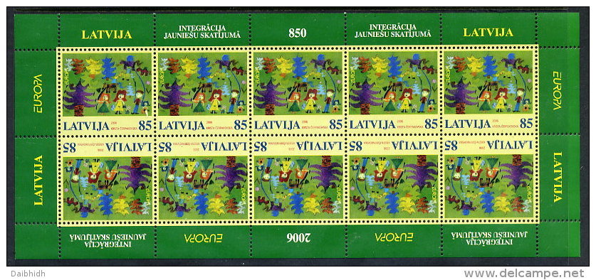 LATVIA 2006 Europa: Integration Sheetlet  MNH / **.  Michel 674 Kb - Lettland