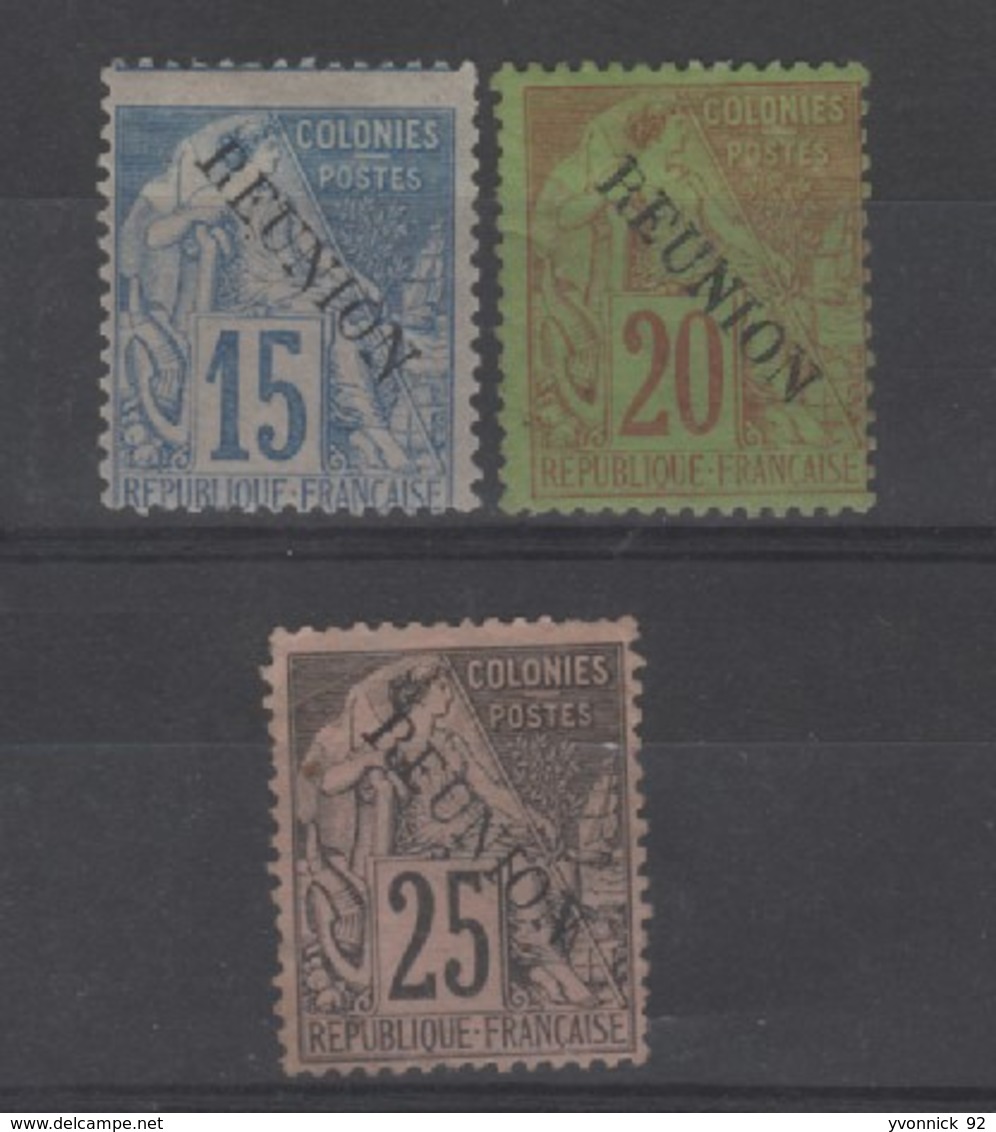 Réunion- 1891-  N°22/24 _ - Sonstige & Ohne Zuordnung