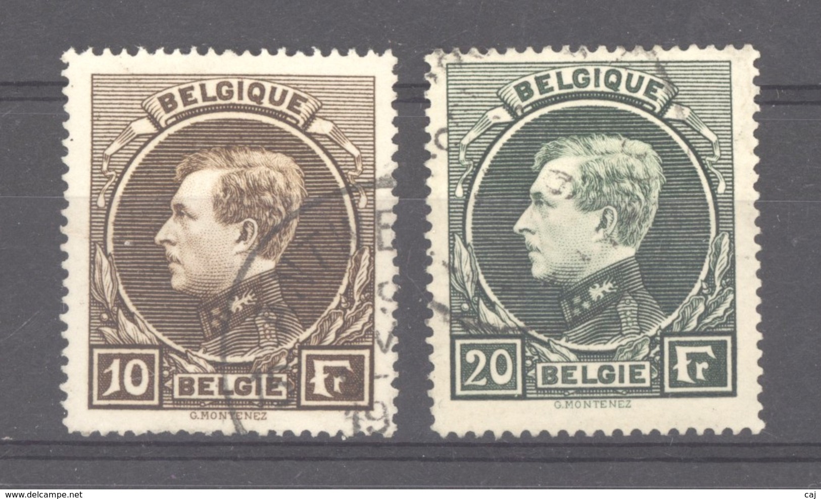 Belgique  :  Yv  289-90  (o) - 1929-1941 Grand Montenez