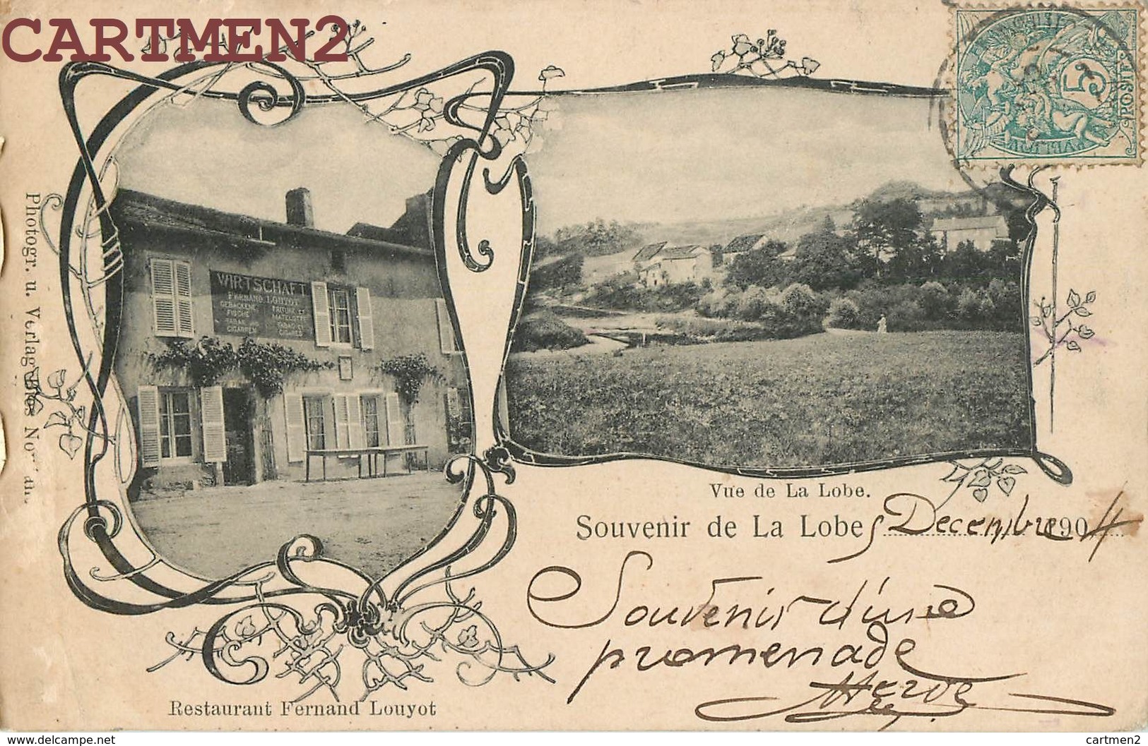 VUE DE LA LOBE RESTAURANT FERNAND LOUYOT 57 MOSELLE 1900 - Autres & Non Classés