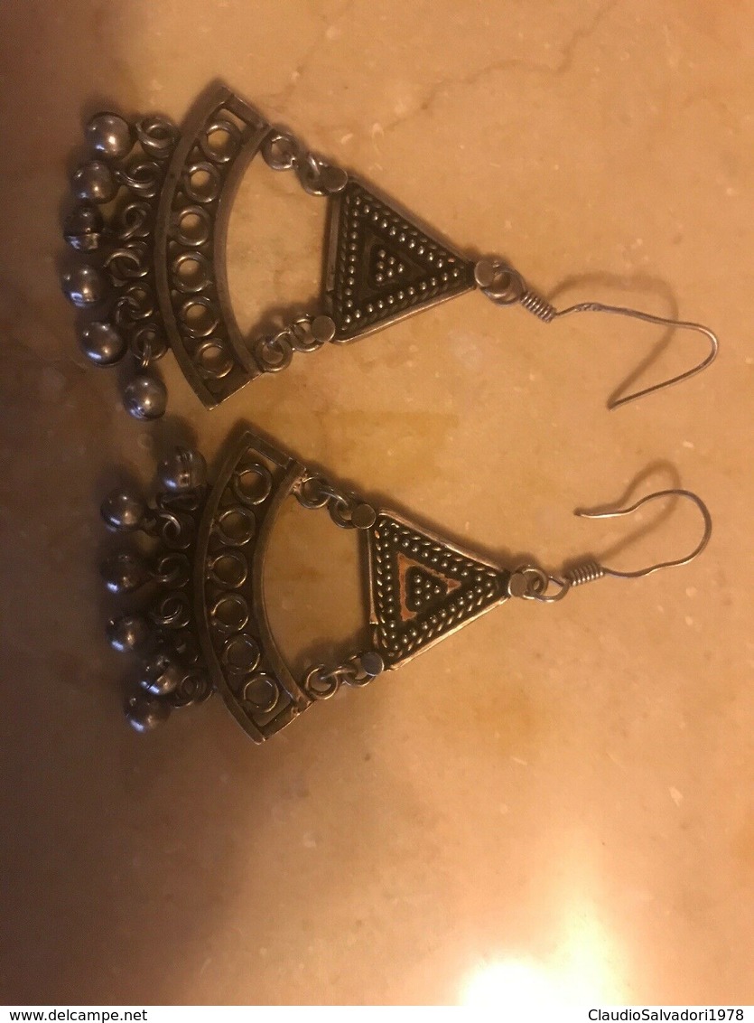 Orecchini Indiani In Argento 900 Con Campanelli Idea Regalo - Aretes