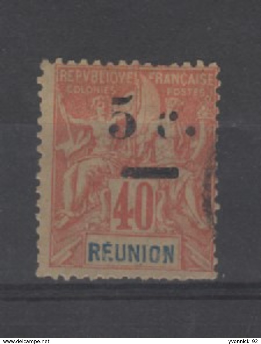 Réunion- 1901- Surcharge Très Déplacée - N°51 A - Otros & Sin Clasificación