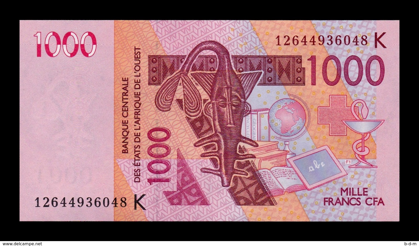 West African St. Senegal 1000 Francs 2012 Pick 715Kl SC UNC - Senegal