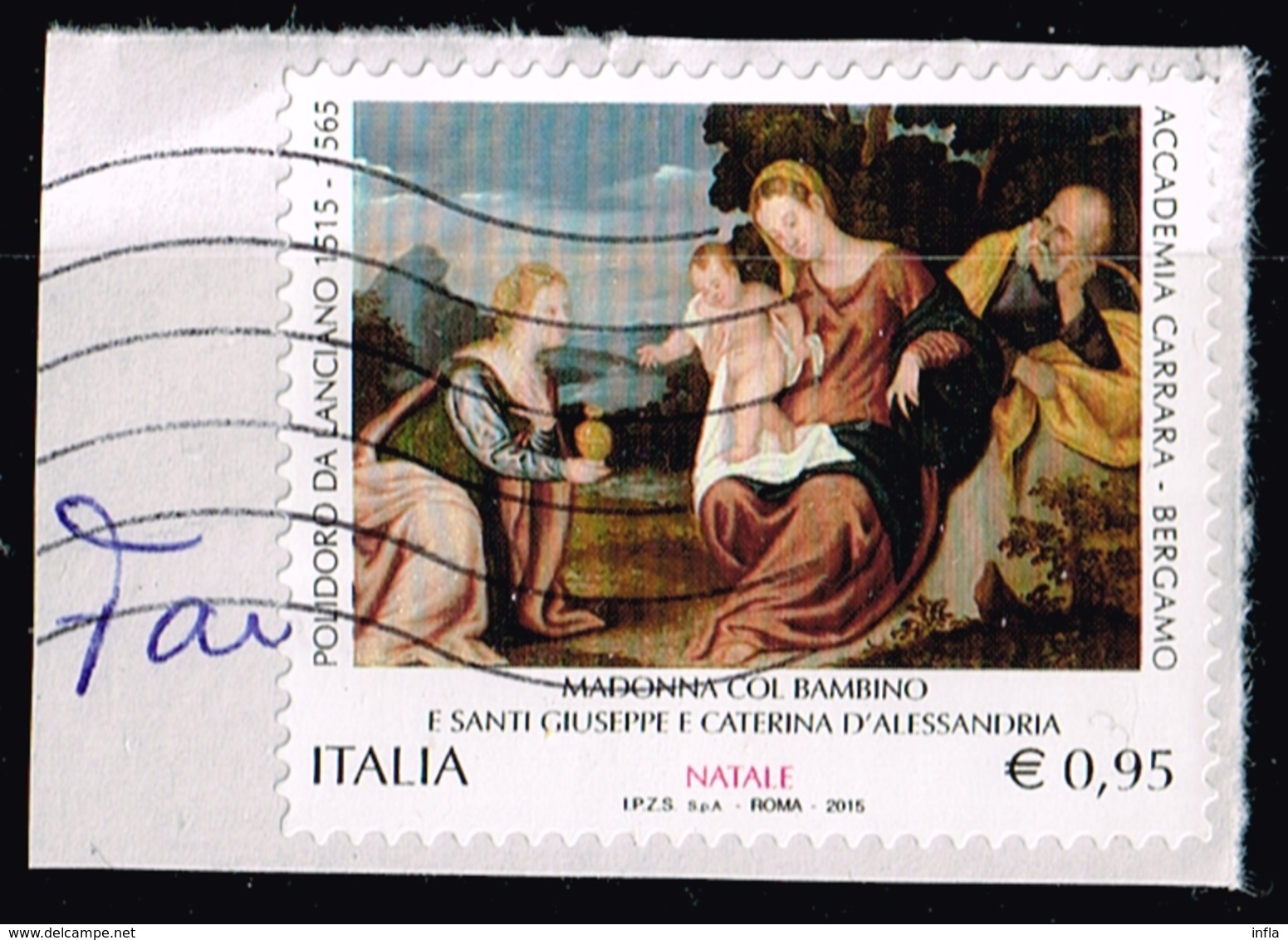 Italien 2015, Michel# 3865 O Madonna And Child With Saints Joseph And Catherine Di'Alessa - 2011-20: Usati