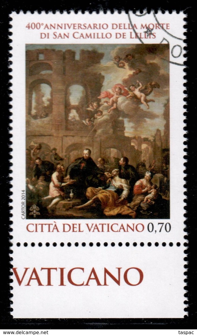 Vatican 2014 Mi# 1818 Used - 400th Anniv. Of The Death Of Saint Camillus De Lellis - Usados