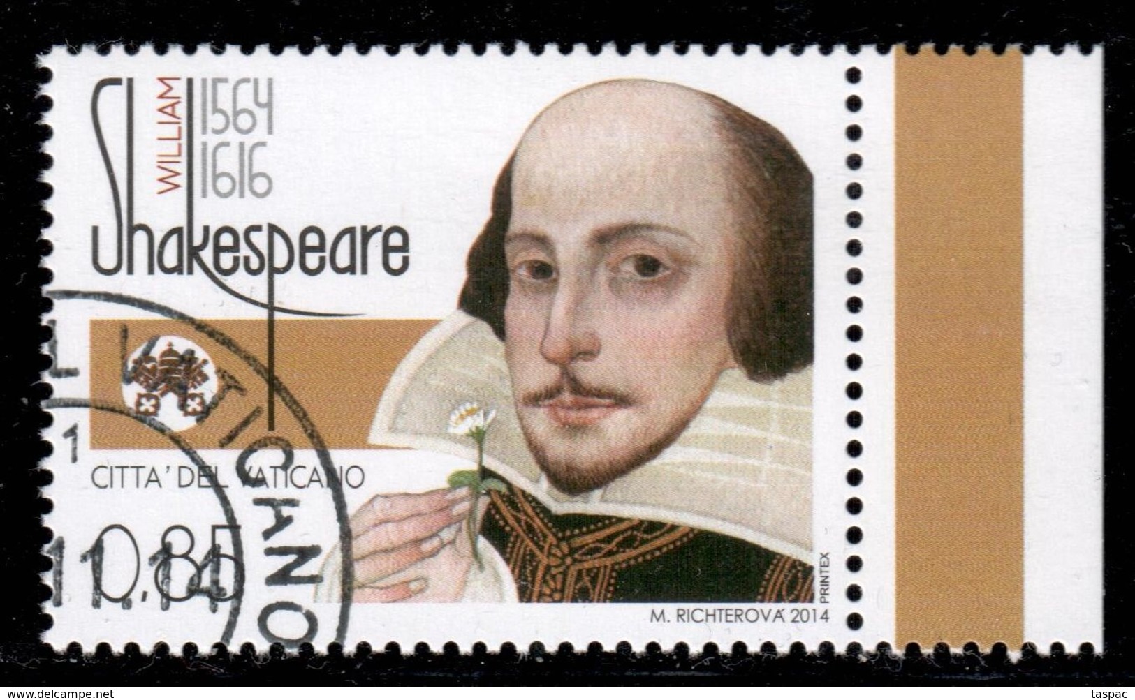 Vatican 2014 Mi# 1823 Used - William Shakespeare - Used Stamps