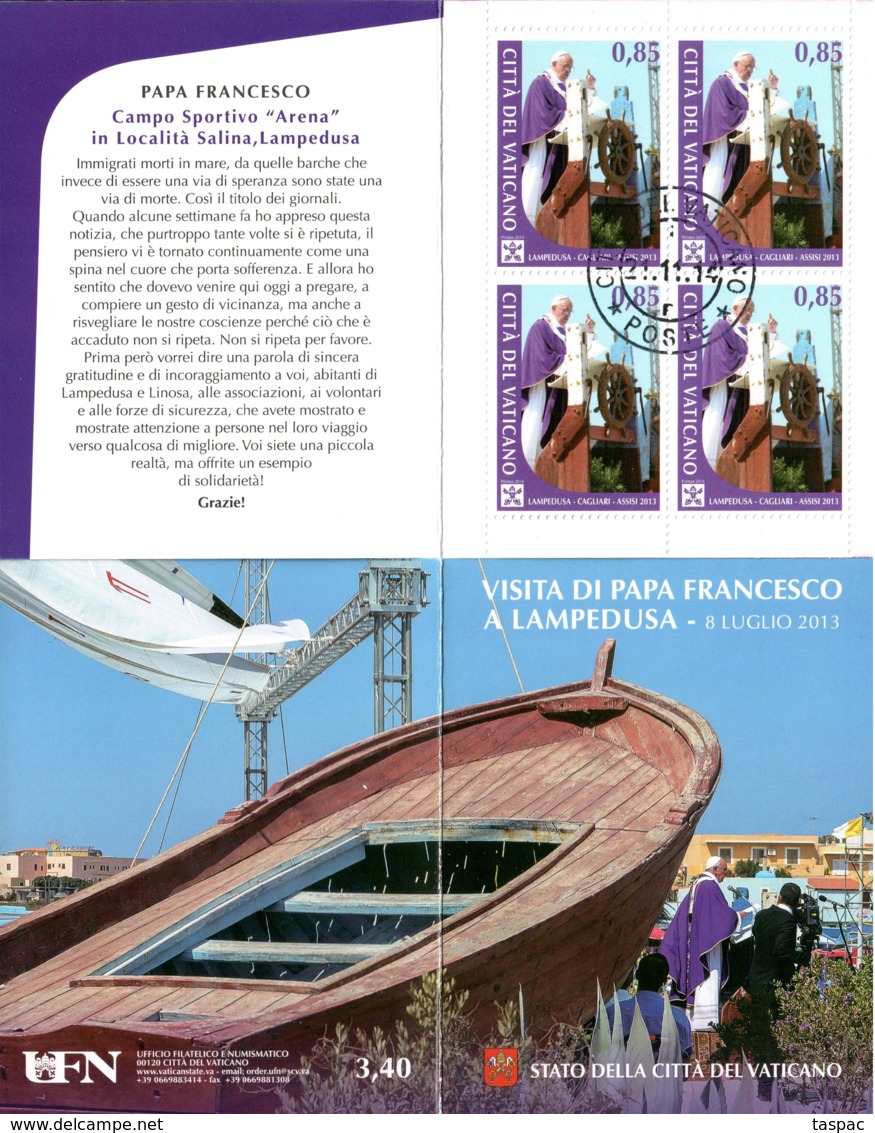 Vatican 2014 Mi# Booklet MH 0-23 (with Mi# 1822) Used - Pope's Travels 2013 - Used Stamps