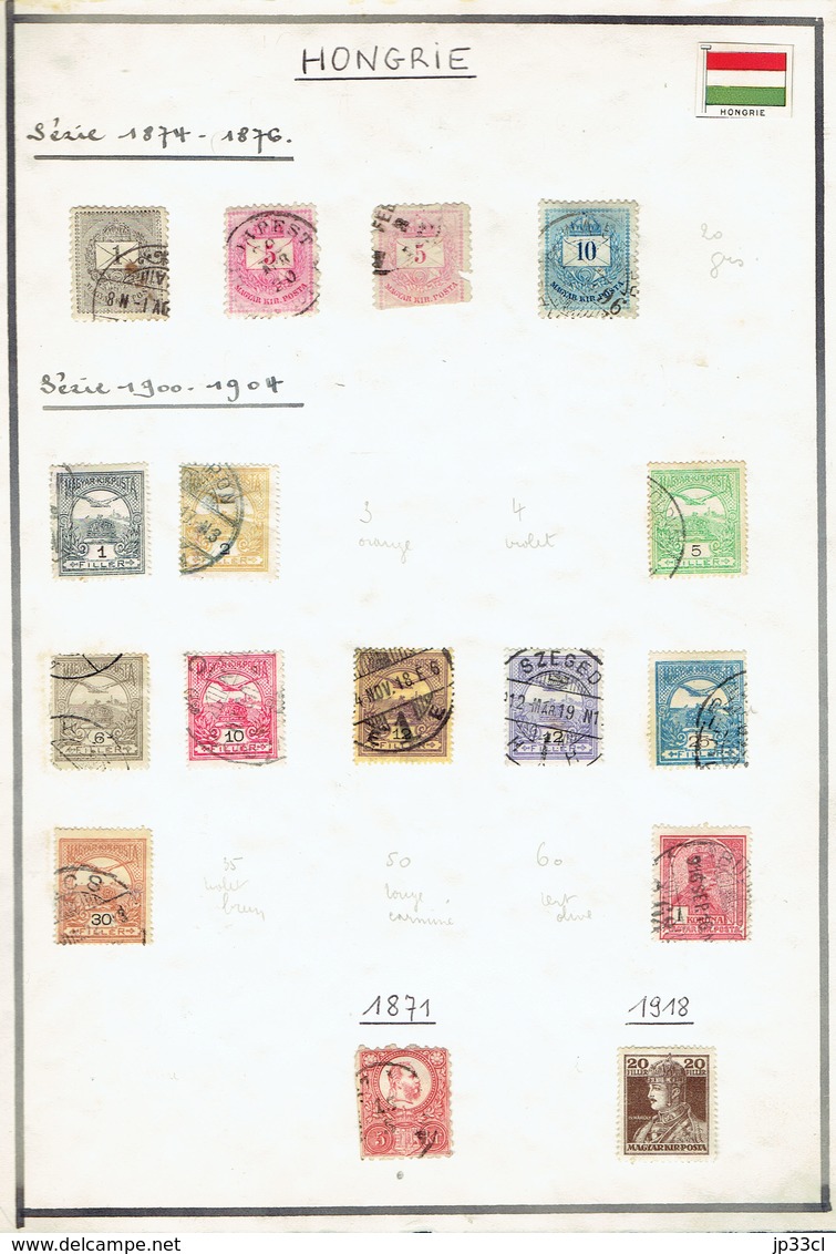 Small Collection Of +/- 230 Old Stamps (o) From Hungary (Hongrie) - Lotes & Colecciones