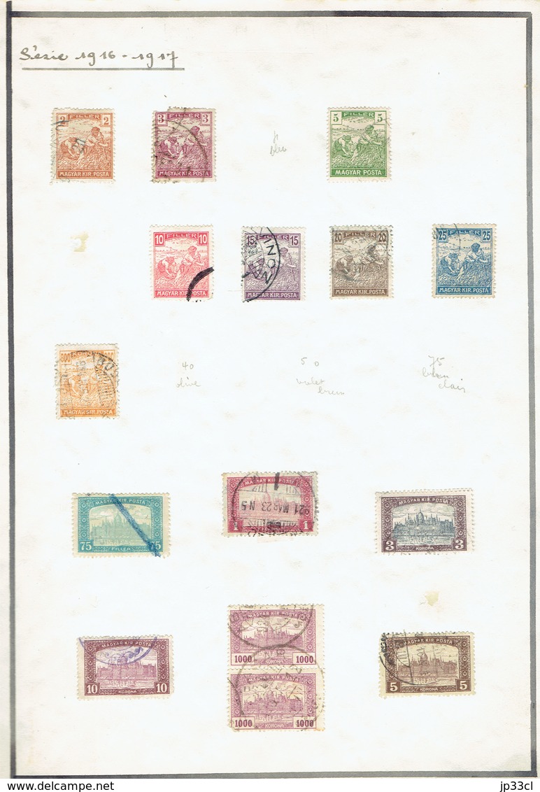 Small Collection Of +/- 230 Old Stamps (o) From Hungary (Hongrie) - Collections