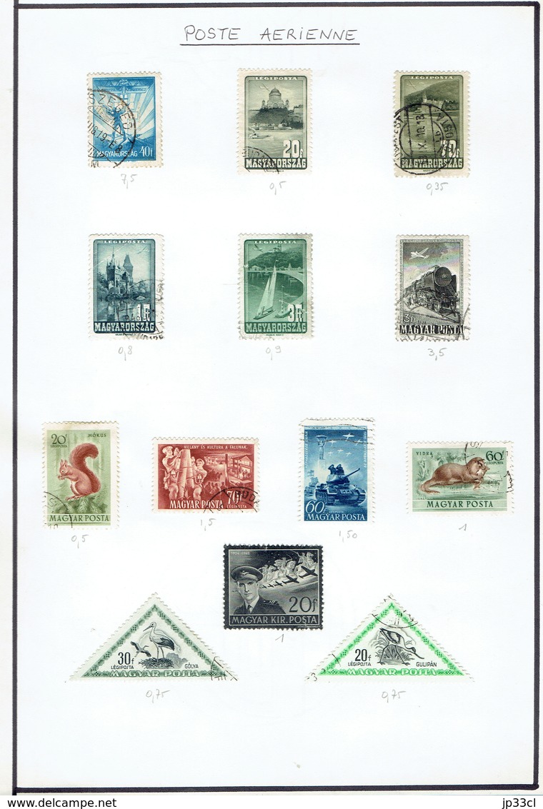 Small collection of +/- 230 old stamps (o) from Hungary (Hongrie)