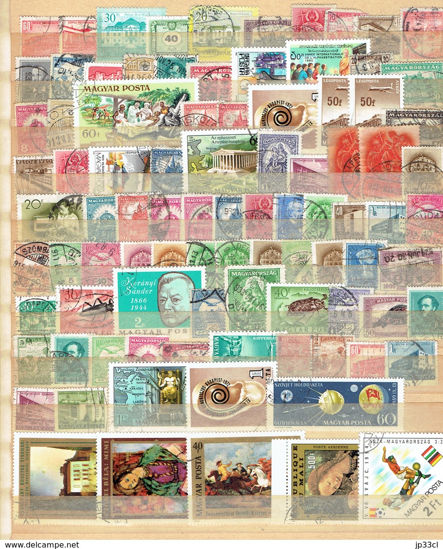 Small collection of +/- 230 old stamps (o) from Hungary (Hongrie)