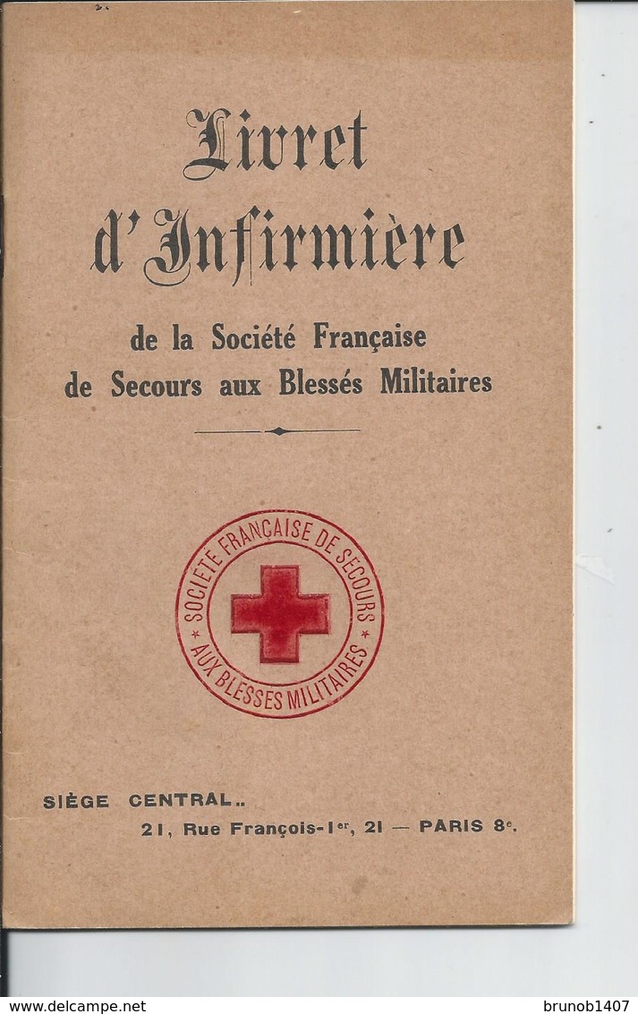 LIVRET D' INFIRMIERE    COMITE DE BAYEUX   Sr St Jean - Non Classés