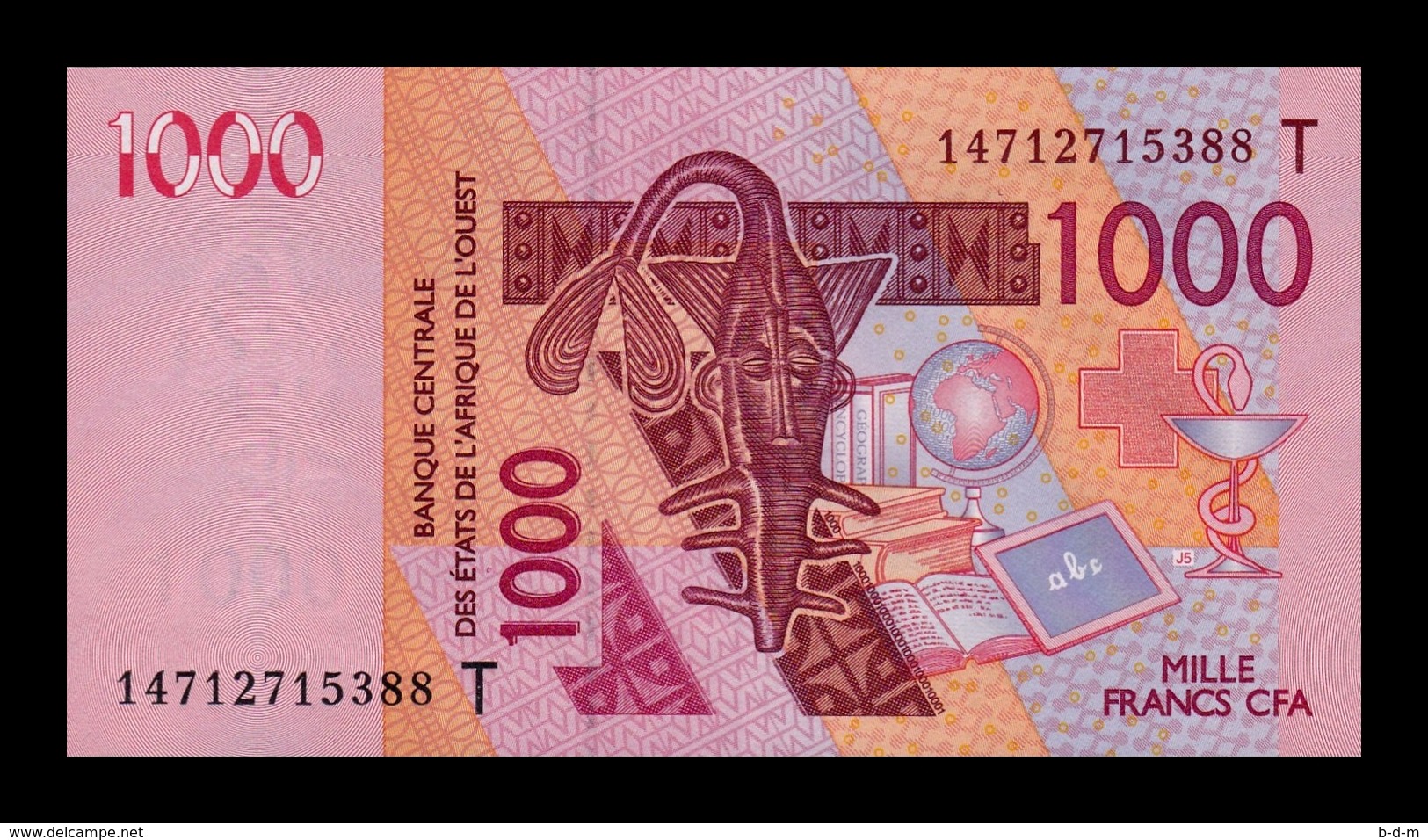 West African St. Togo 1000 Francs CFA 2014 Pick 815Tn SC UNC - Togo