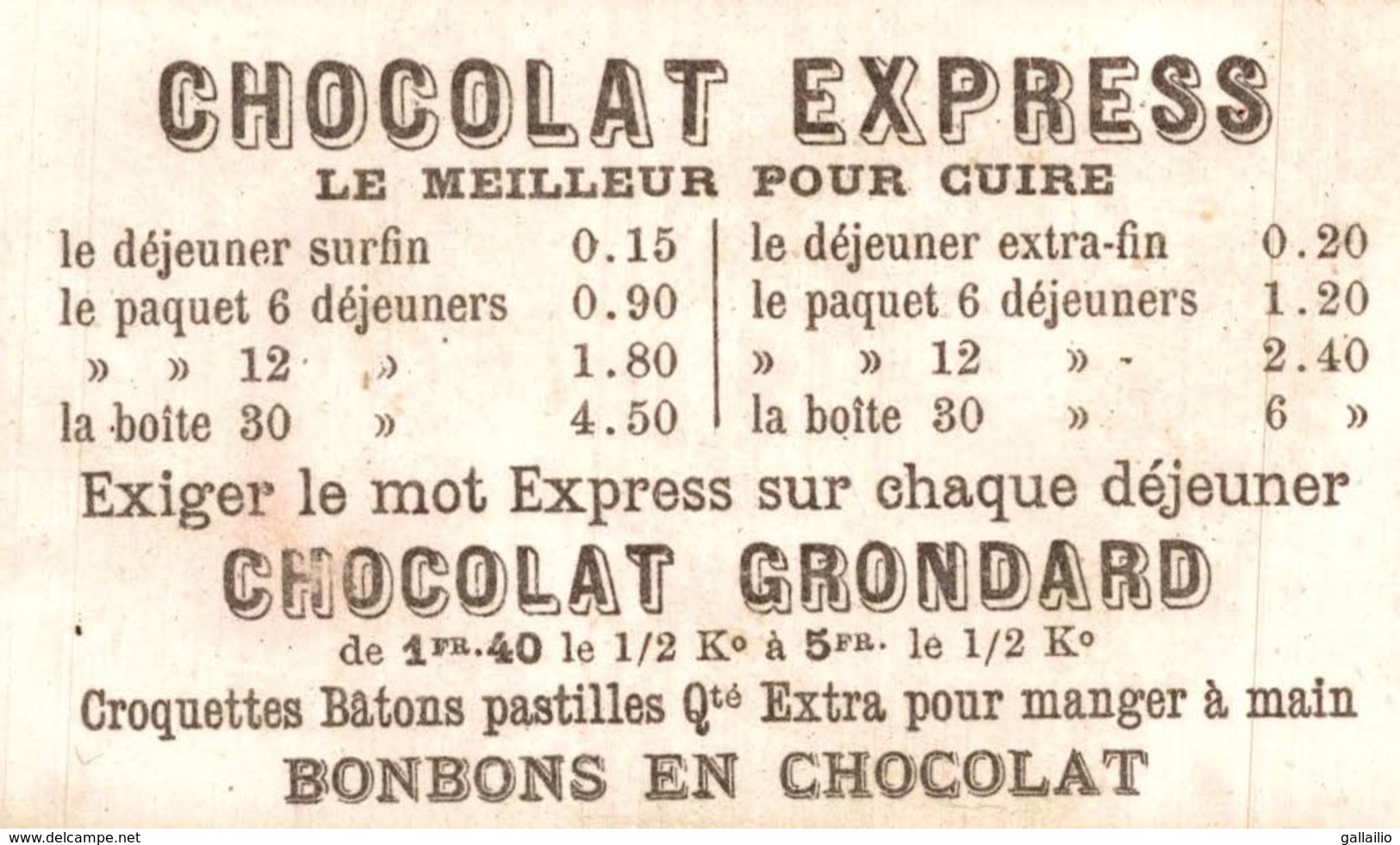 CHROMO CHOCOLAT GRONDARD FEMME FLEUR - Autres & Non Classés