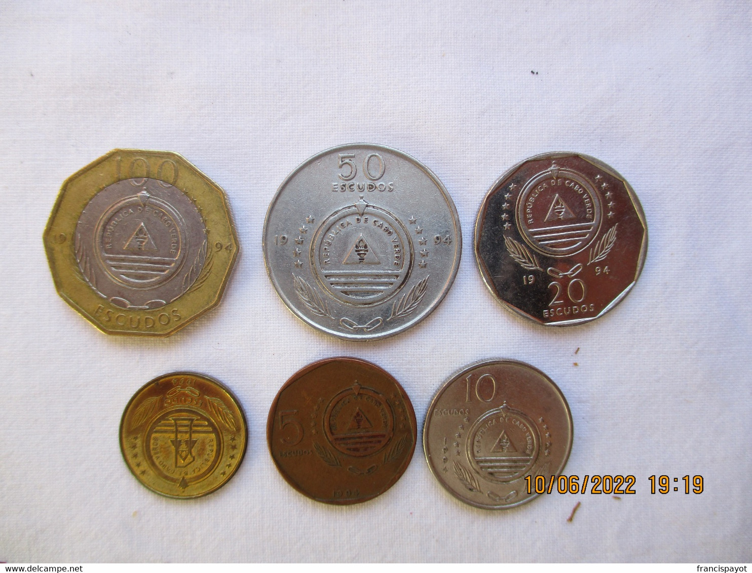Cape Verde: Set 1, 5, 10, 20, 50, 100 Escudos 1994 - Cap Verde