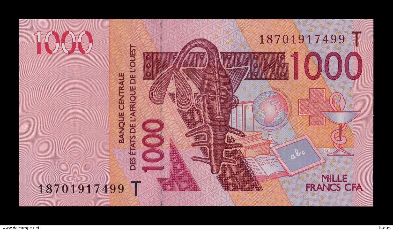 West African St. Togo 1000 Francs CFA 2018 Pick 815Tr SC UNC - Togo