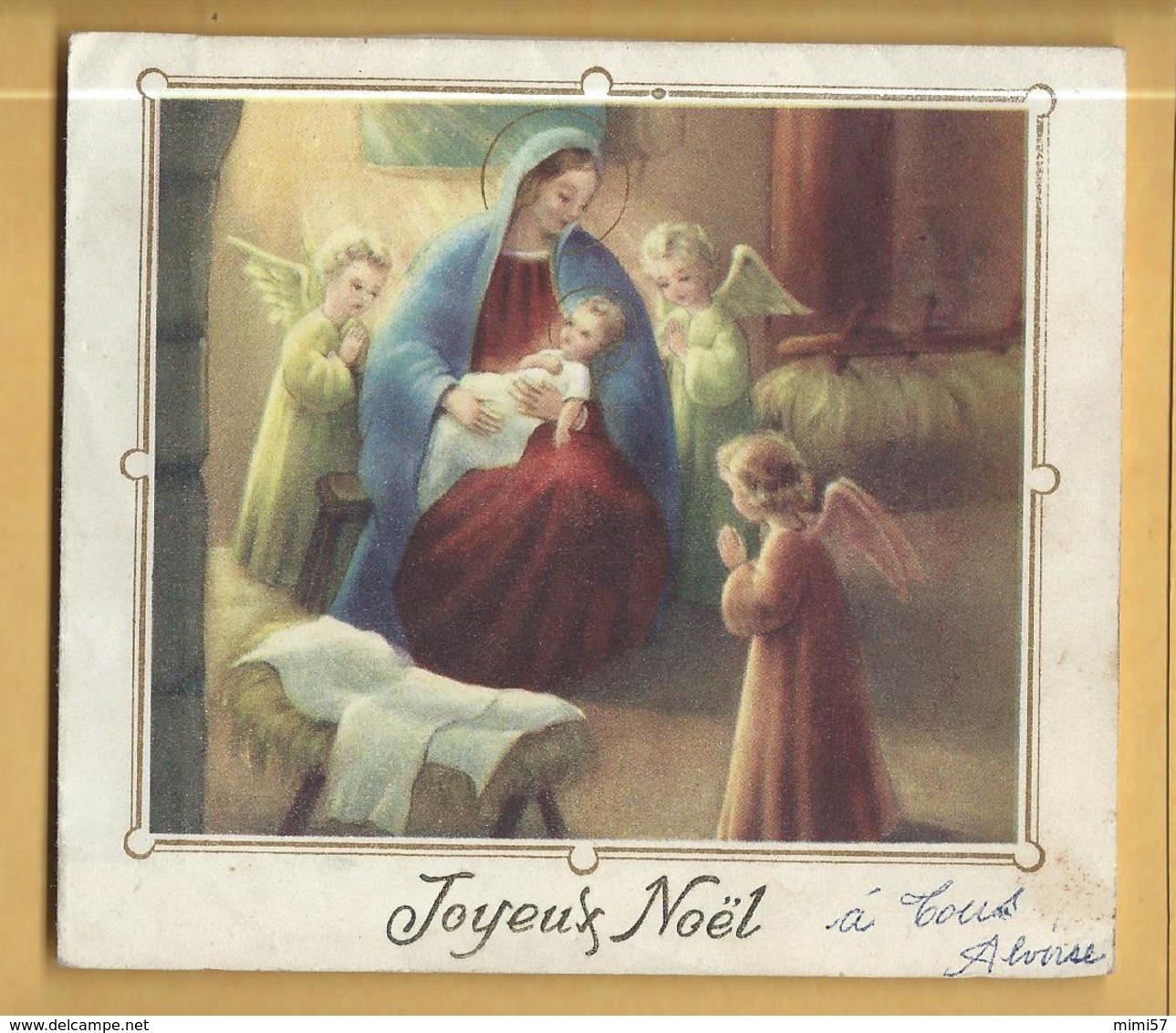 Lettre Joyeux Noël ( Avec Créche En Dépliant à L'intérieur ) - Crèches De Noël