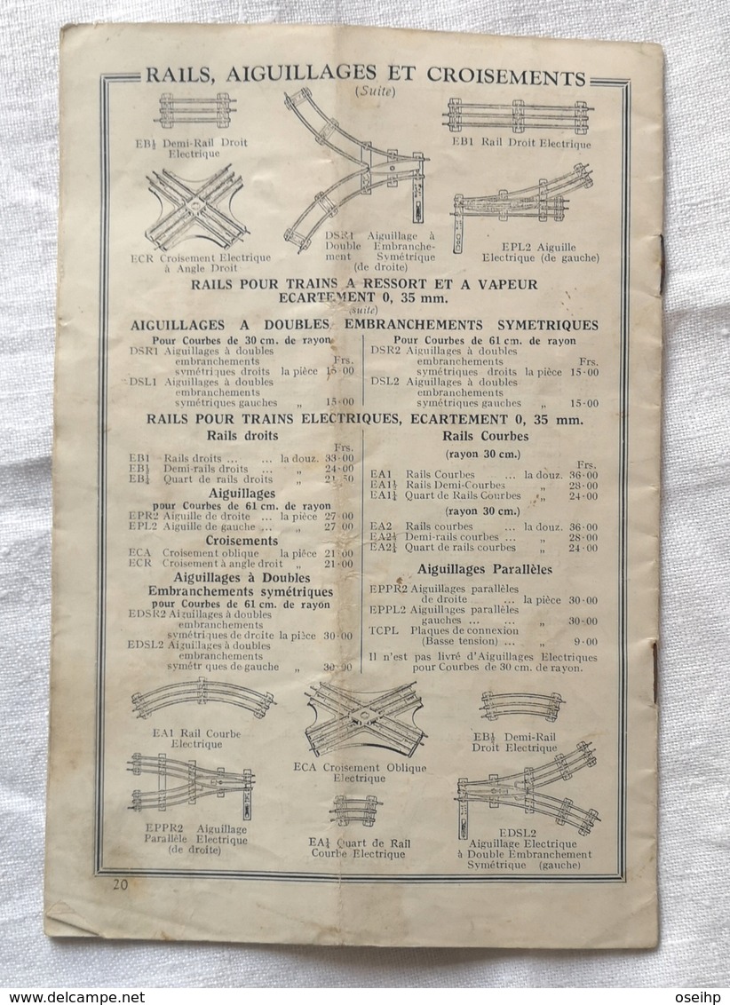 Ancien Catalogue MECCANO Trains HORNBY Train Wagon Accessoire Rails - Autres & Non Classés