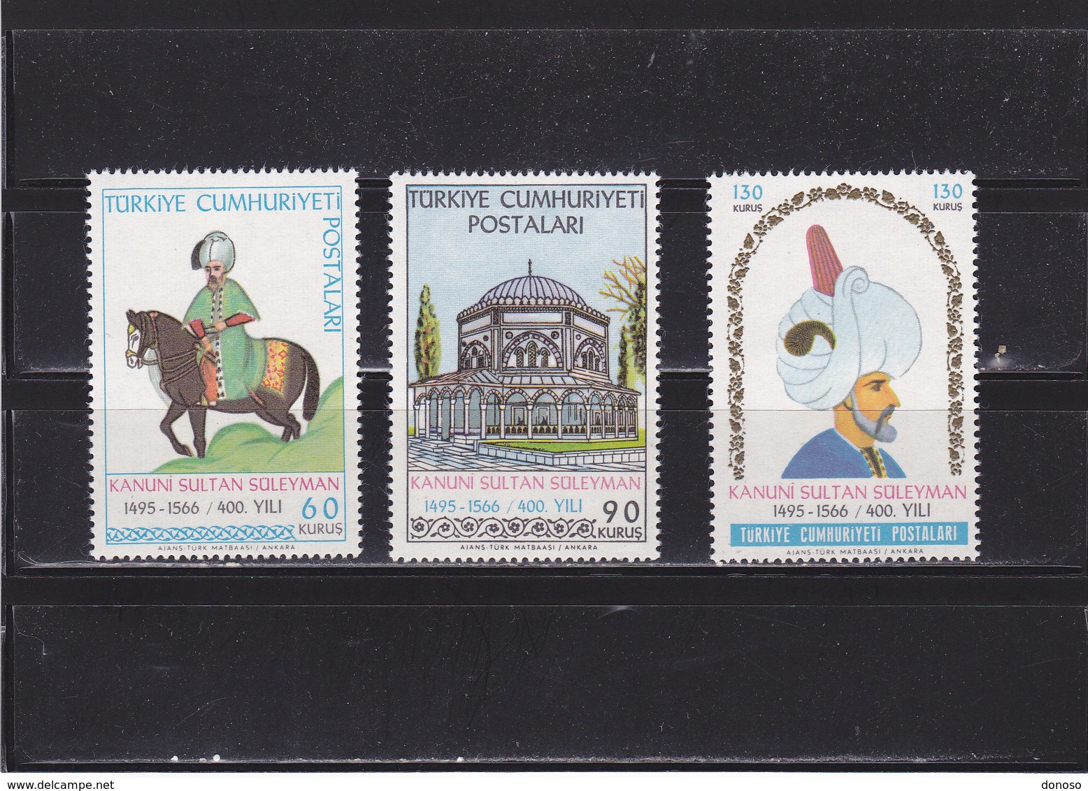 TURQUIE 1966 SULEYMAN II Yvert 1792-1794 NEUF** MNH - Unused Stamps