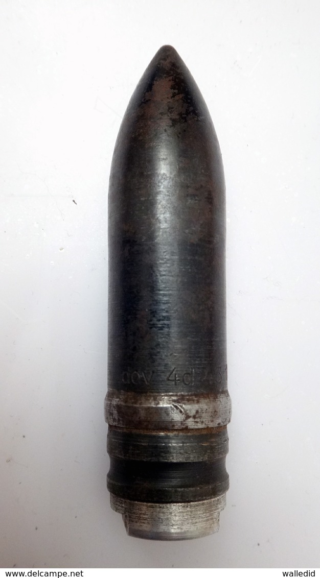 Obus Perforant 20mm Allemande MG151 - WW2 - Inerte - 1939-45