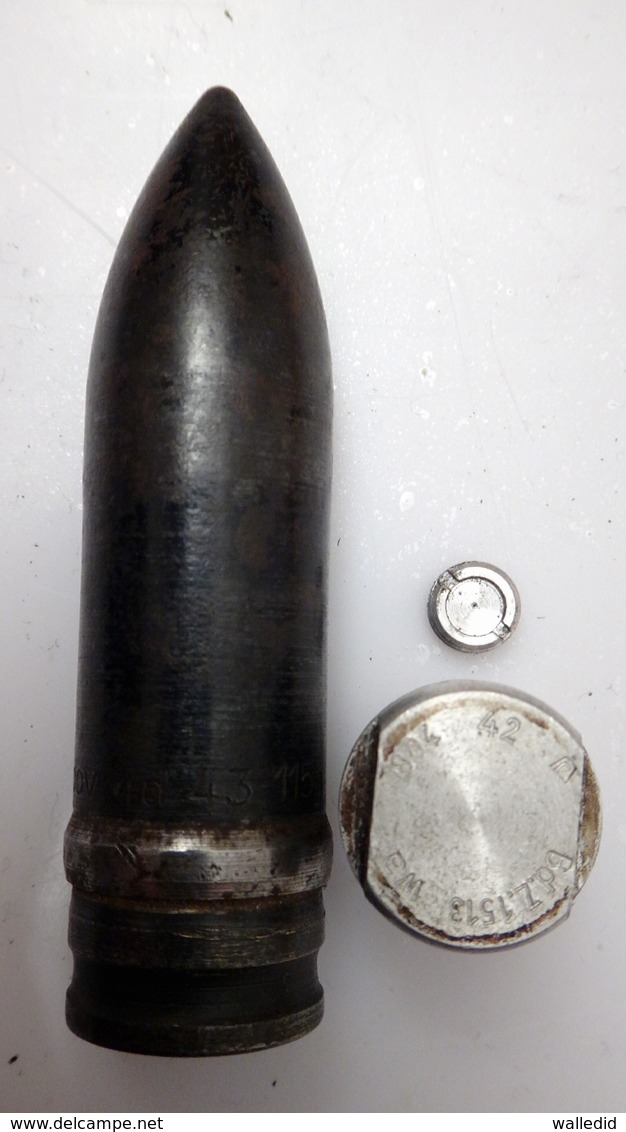 Obus Perforant 20mm Allemande MG151 - WW2 - Inerte - 1939-45