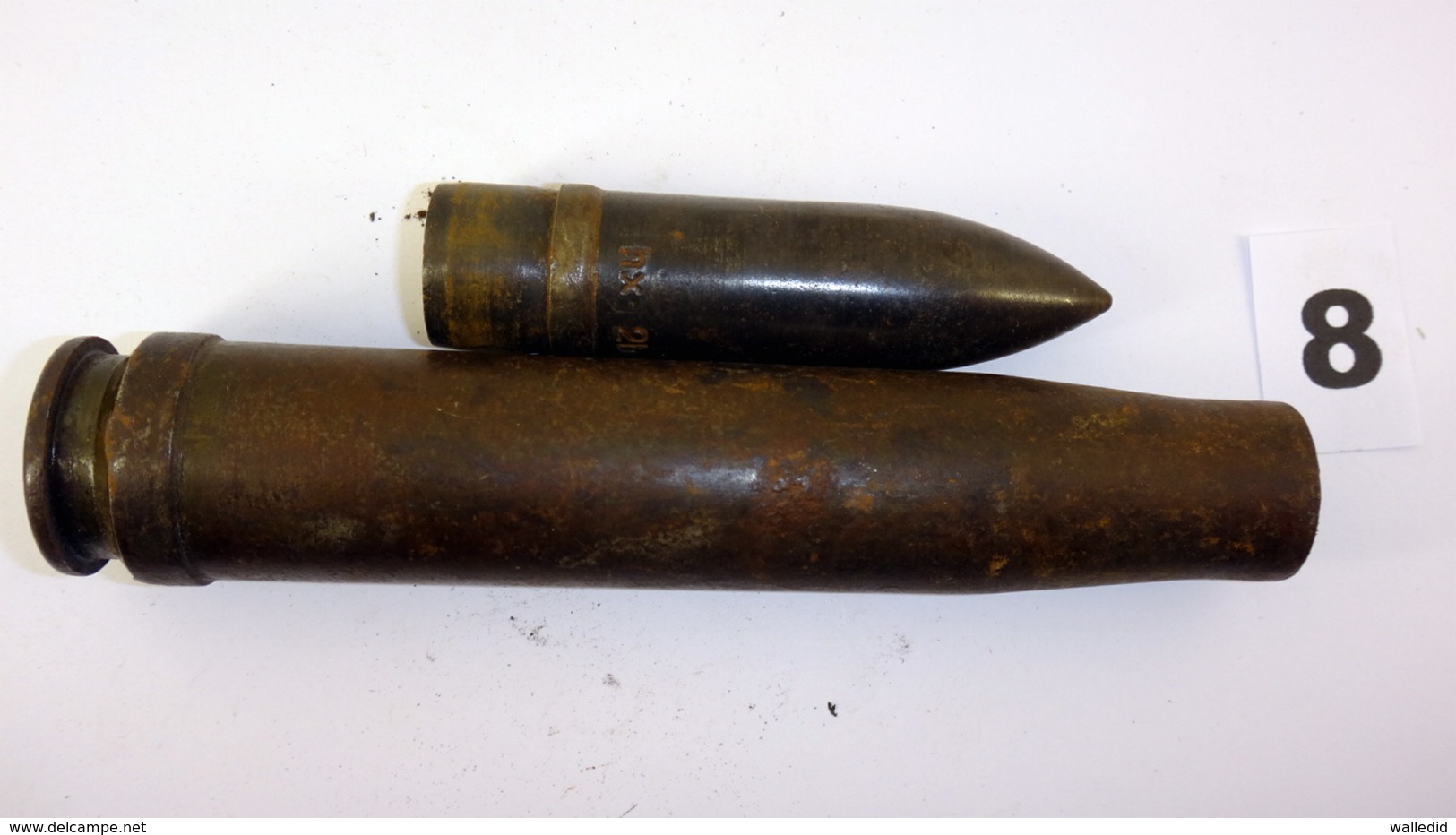 Cartouche 20mm Allemande Flak à Obus Perforant Incendiaire - WW2 - Inerte - 1939-45