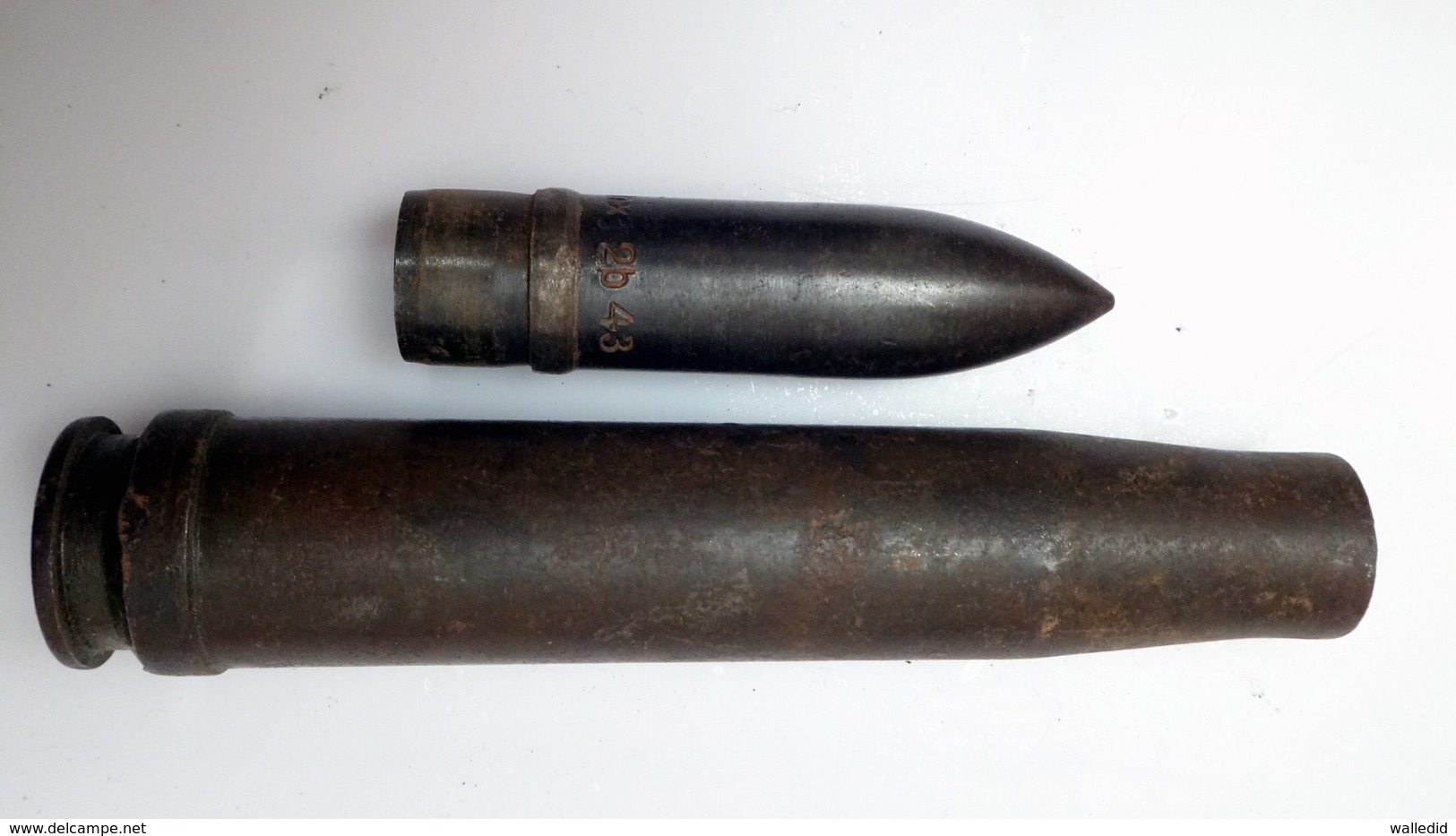 Cartouche 20mm Allemande Flak à Obus Perforant Incendiaire - WW2 - Inerte - 1939-45