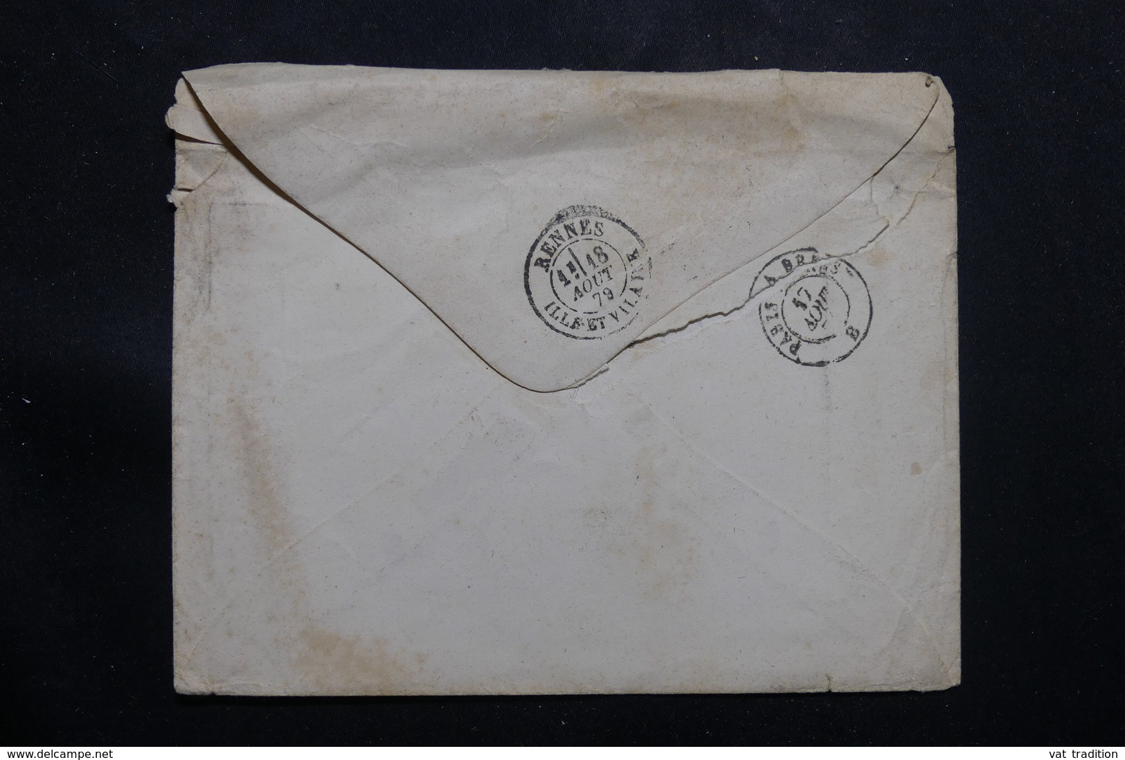 ESPAGNE - Enveloppe Avec Belle Oblitération De Guipuzcoa Pour La France En 1879 - L 54789 - Covers & Documents