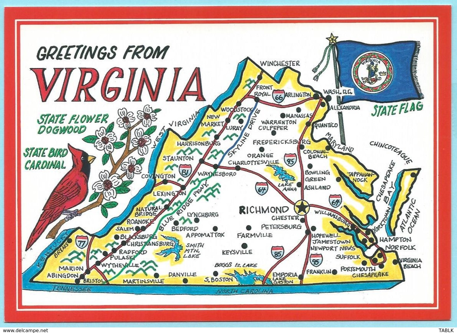 1061 - USA - VIRGINIA - MAP - Cartes Géographiques