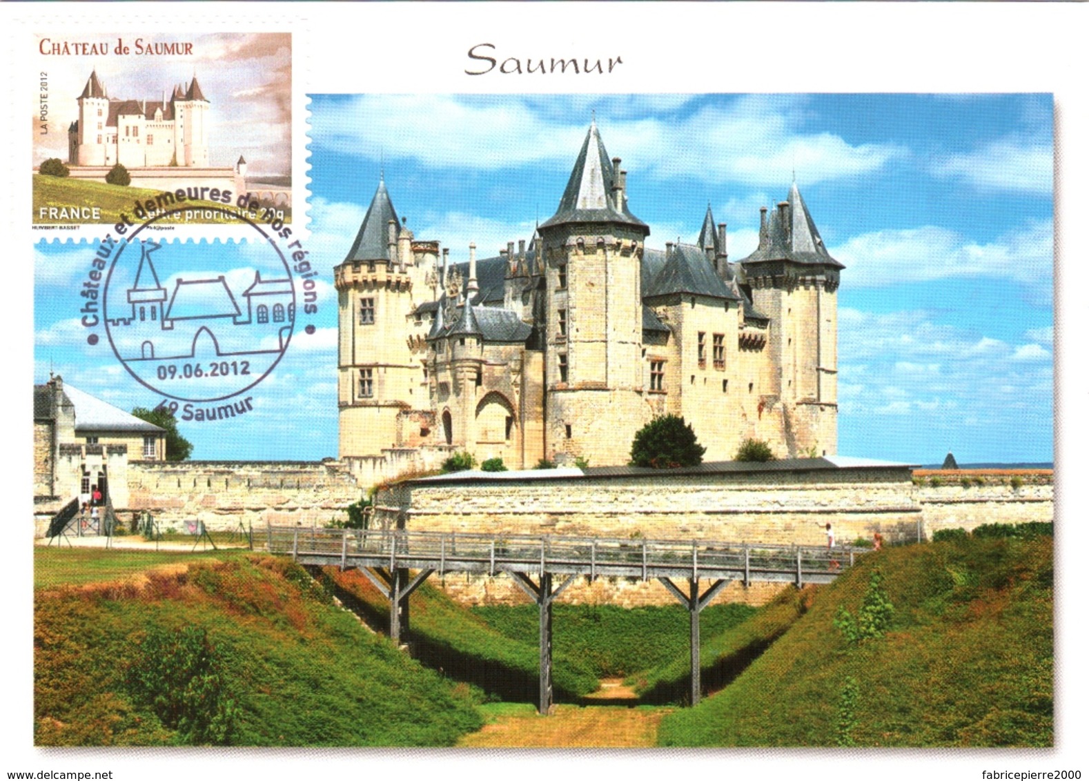 Carte Maximum YT Adh AA717 Château De Saumur 1er Jour 09 06 2012, Saumur 49 Parfait état (BC714) - 2010-2019