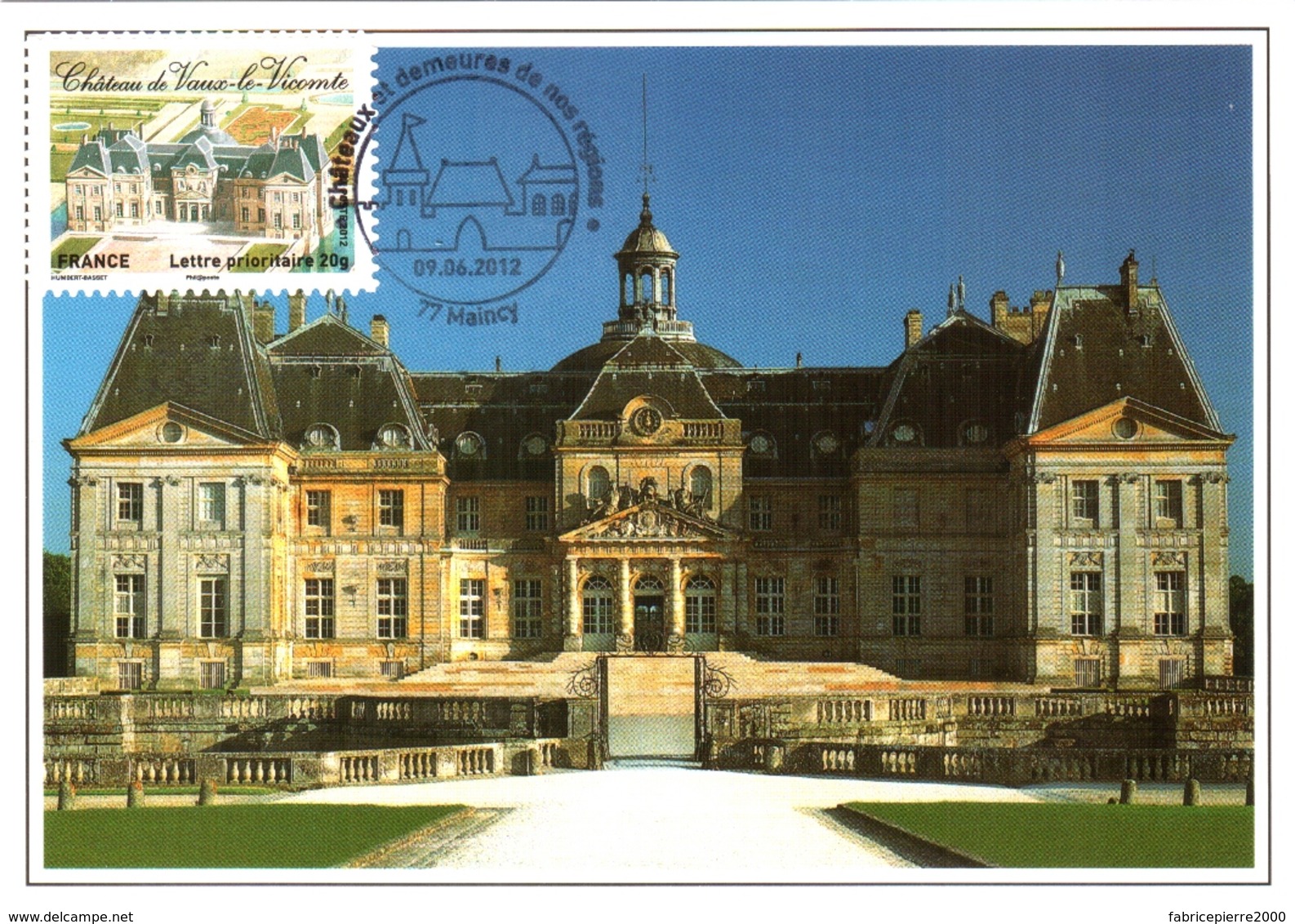 Carte Maximum YT Adh AA731 Château De Vaux-le-Vicomte 1er Jour 09 06 2012, Maincy 77 Parfait état (BC726) - 2010-2019